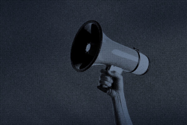 A megaphone used as a marketing roofing strategy